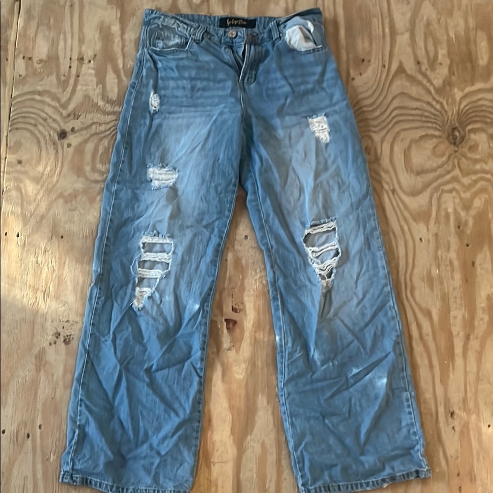 Distressed Blue Jeans - Picture 1 of 1